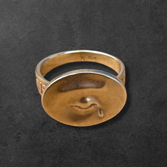 10K YG Gabriella Kiss Lovers Eye Nil Nisi Cruce Nothing Without Suffering 6.5 - Picture 4 of 16